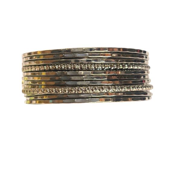 Set of 12 Black Bangles by Spring Street, EUC - Picture 2 of 3